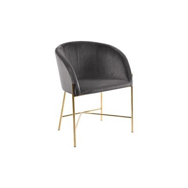 Armstoel Matteo Antraciet Velvet