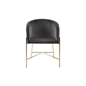 Armstoel Matteo Antraciet Velvet