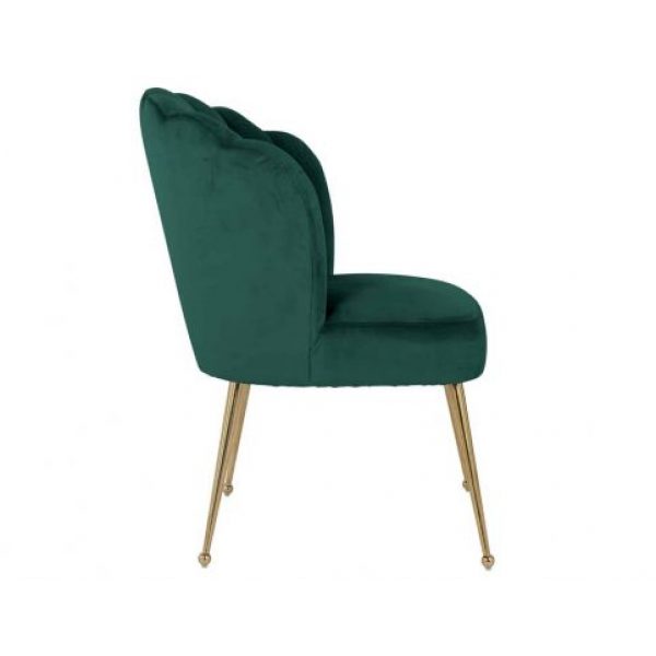 Stoel Pippa Green velvet / gold (Quartz Green 501)