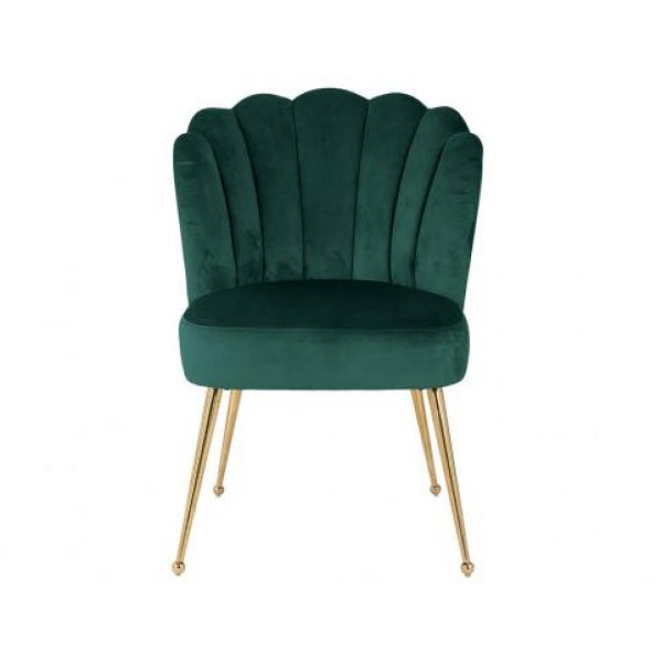 Stoel Pippa Green velvet / gold (Quartz Green 501)