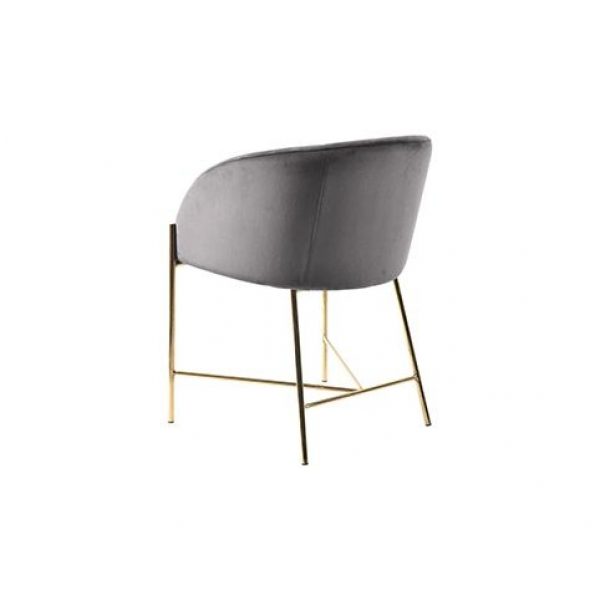 Armstoel Matteo Antraciet Velvet