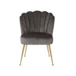 Stoel Pippa Stone velvet / gold (Quartz Stone 101)