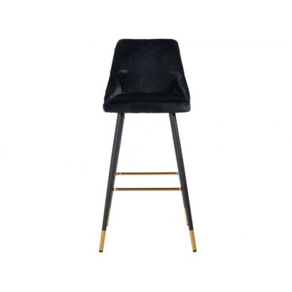 Barstoel Imani Black Velvet (Quartz Black 800)