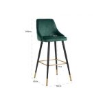 Barstoel Imani Green Velvet (Quartz Green 501)