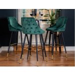Barstoel Imani Green Velvet (Quartz Green 501)