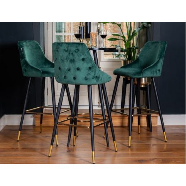 Barstoel Imani Green Velvet (Quartz Green 501)