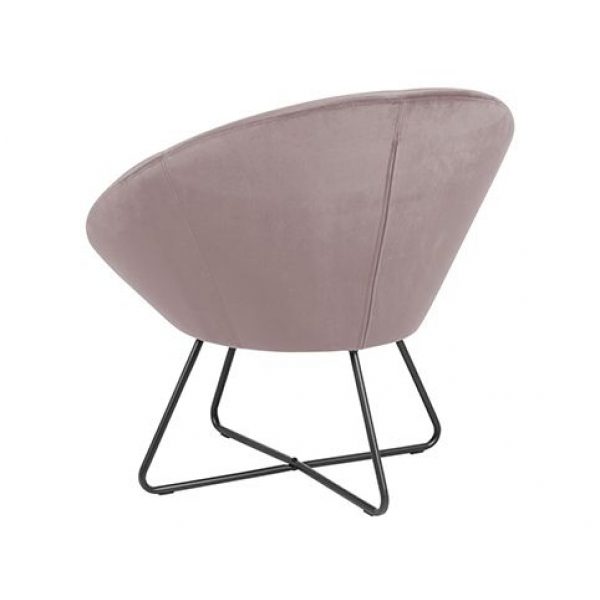 Lounge stoel Ava Roze Velvet