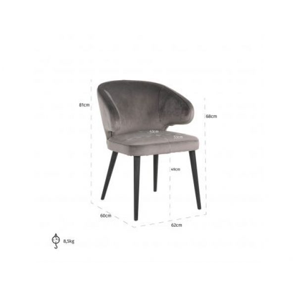 Stoel Indigo Stone velvet (Quartz Stone 101)