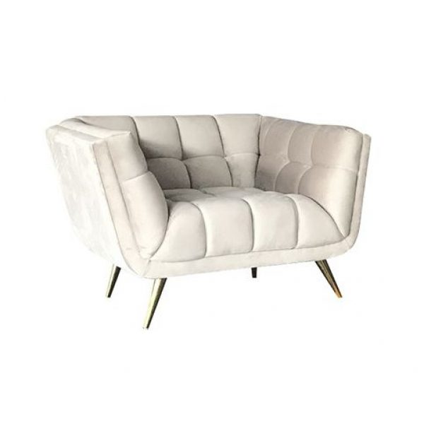 Fauteuil Huxley Khaki velvet / Brushed gold (Quartz Khaki 903)