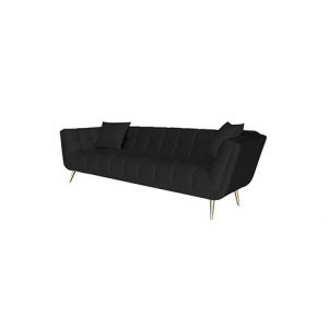 Bank Huxley Antraciet velvet / Brushed gold (Quartz Antraciet 801)