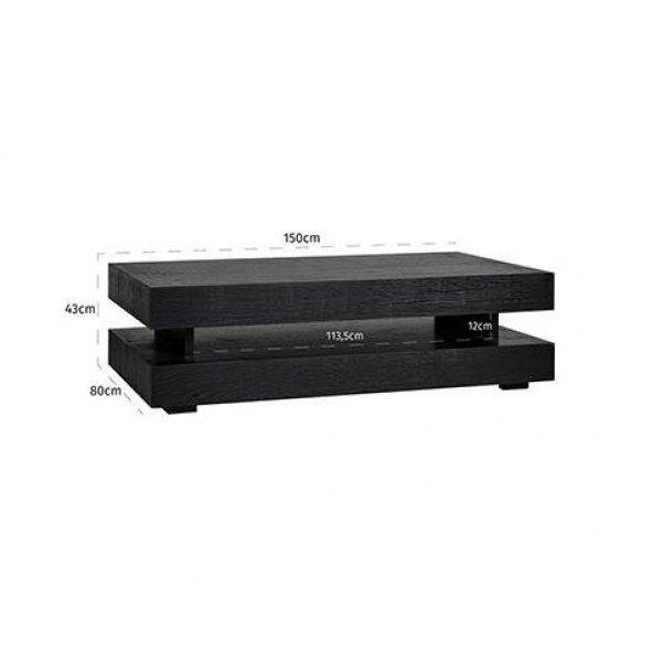 Salontafel Oakura Blok H (Black)