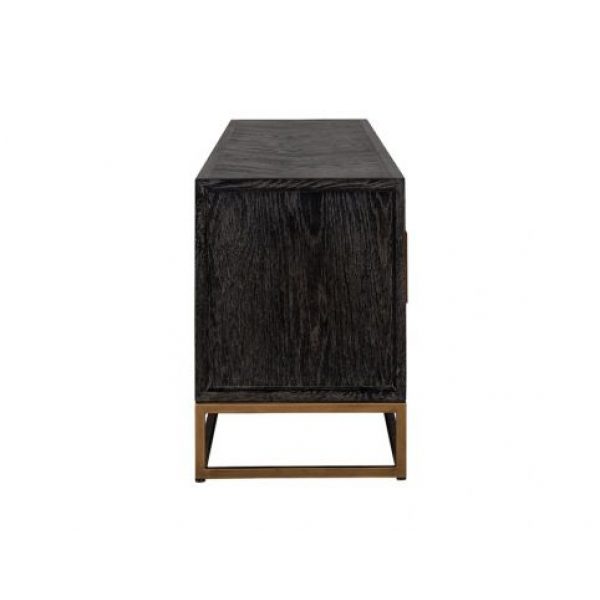 TV-dressoir Blackbone brass 4-deuren 200 (Black rustic)