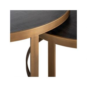 Salontafel Blackbone brass set van 2  (Black rustic)