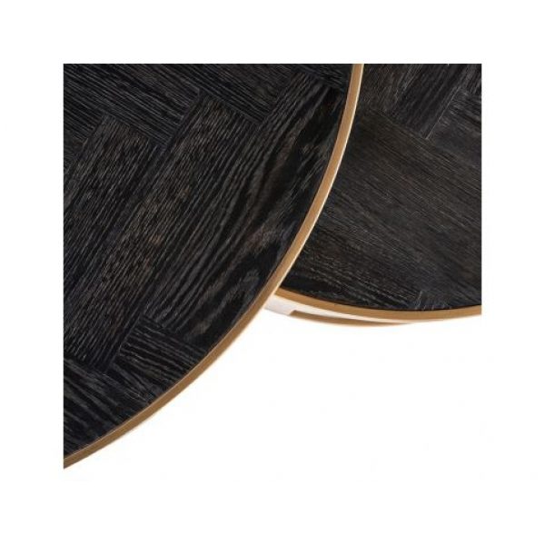 Salontafel Blackbone brass set van 2  (Black rustic)