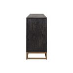 Dressoir Blackbone Brass 4-deuren + open vak (Black rustic)