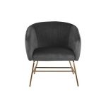 Lounge stoel Ramses Antraciet Velvet
