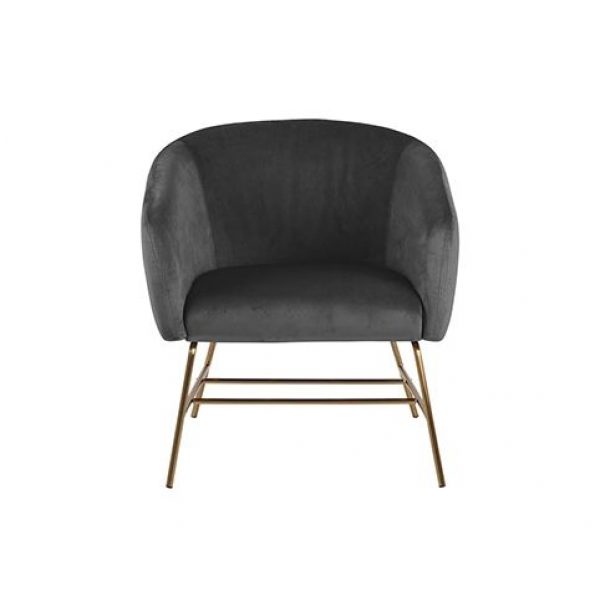 Lounge stoel Ramses Antraciet Velvet