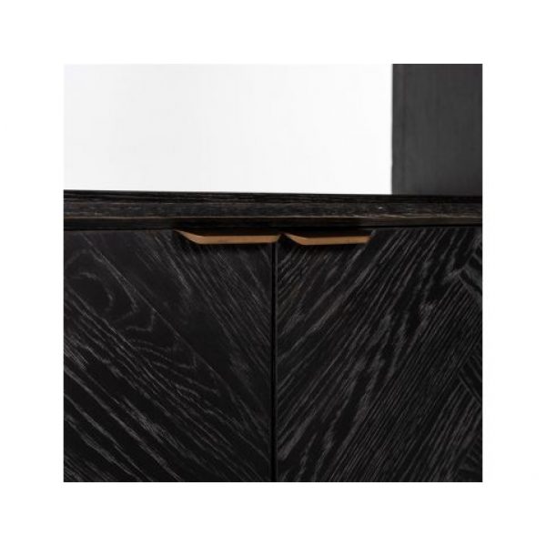 Boekenkast Blackbone Brass 2-deuren (Black rustic)