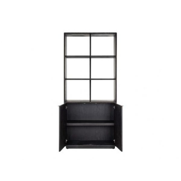 Boekenkast Blackbone Brass 2-deuren (Black rustic)
