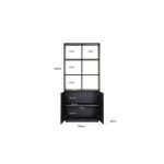 Boekenkast Blackbone Brass 2-deuren (Black rustic)