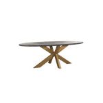 Eettafel Blackbone Brass ovaal 230 (Black rustic)
