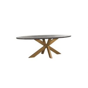 Eettafel Blackbone Brass ovaal 230 (Black rustic)