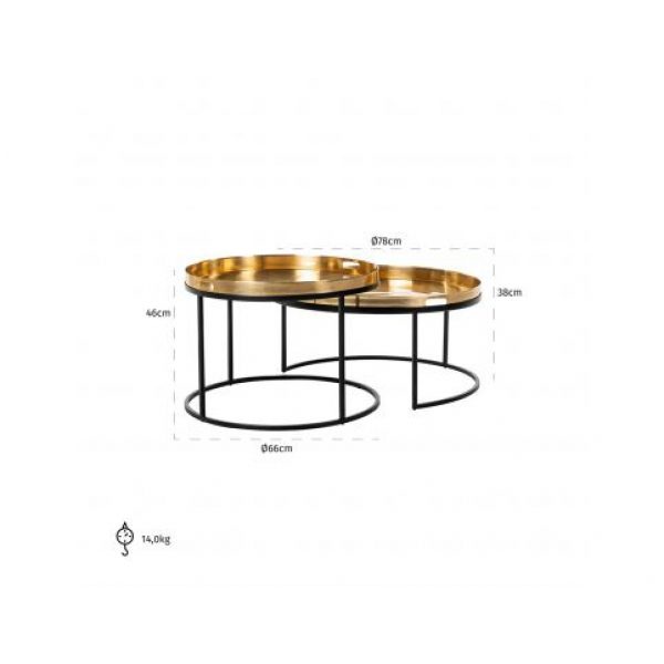 Salontafel Dustin Set Van 2