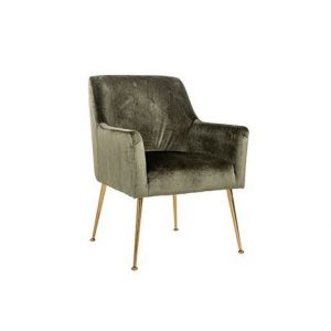 Stoel Harper Green Feather (Feather Velvet Green HD002)