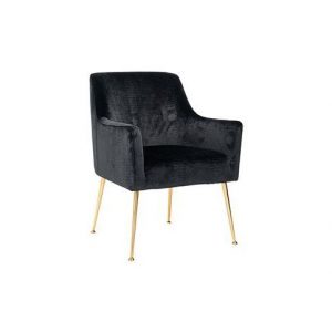 Stoel Harper zwart Croco  (Croco Velvet Black HD007)