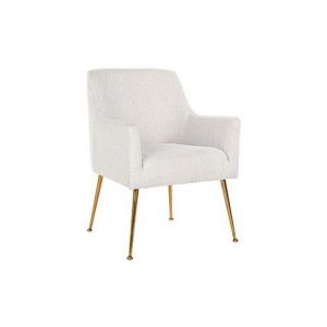 Stoel Harper White Bouclé / brushed gold (Copenhagen 900 Bouclé White)