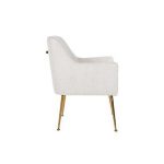Stoel Harper White Bouclé / brushed gold (Copenhagen 900 Bouclé White)