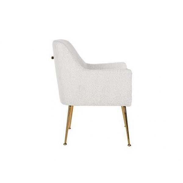 Stoel Harper White Bouclé / brushed gold (Copenhagen 900 Bouclé White)