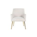 Stoel Harper White Bouclé / brushed gold (Copenhagen 900 Bouclé White)