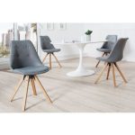 Design Eetkamerstoel Astra Grijs Stof / Hout