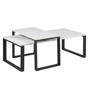 Salontafelset Sienna Marmer Wit