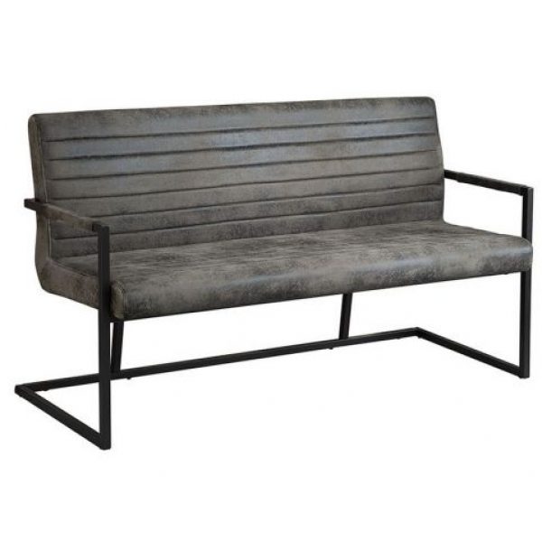 Showroommodel Eetkamerbank Imperial Grijs / Zwart Frame, zelf afhalen