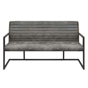 Showroommodel Eetkamerbank Imperial Grijs / Zwart Frame, zelf afhalen