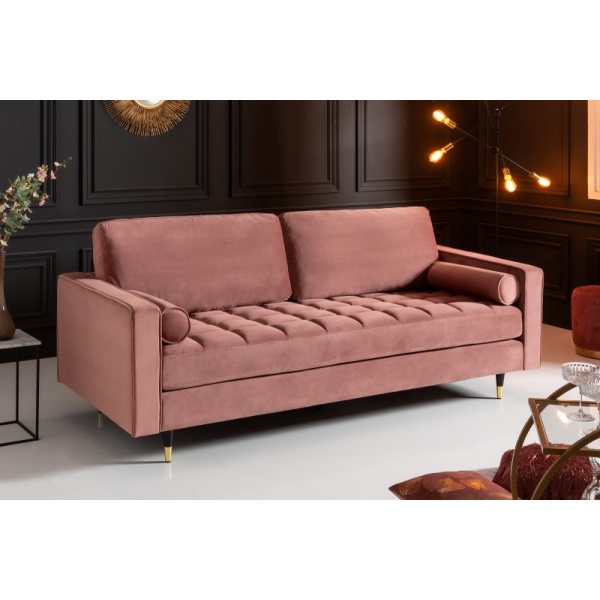Sofa Knus 3-zits Velvet Roze