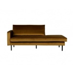 Rodeo Daybed Left Velvet Honing Geel