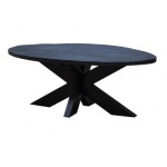 Salontafel Back To Black II Ovaal Zwart Mangohout