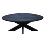 Salontafel Back To Black II Ovaal Zwart Mangohout