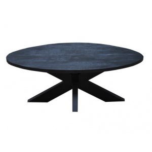 Salontafel Back To Black II Ovaal Zwart Mangohout