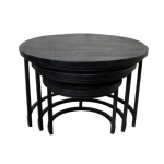 Salontafel Set van 3 Black Coins Large 3 cm dik blad