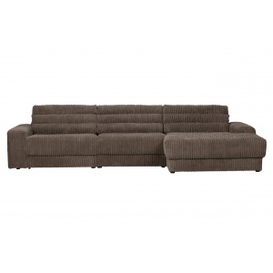 Date Chaise Longue Rechts Grove Ribstof Mud