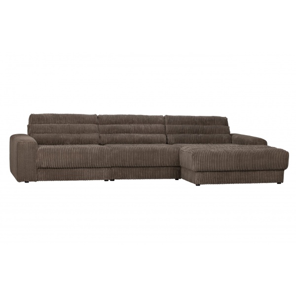 Date Chaise Longue Rechts Grove Ribstof Mud