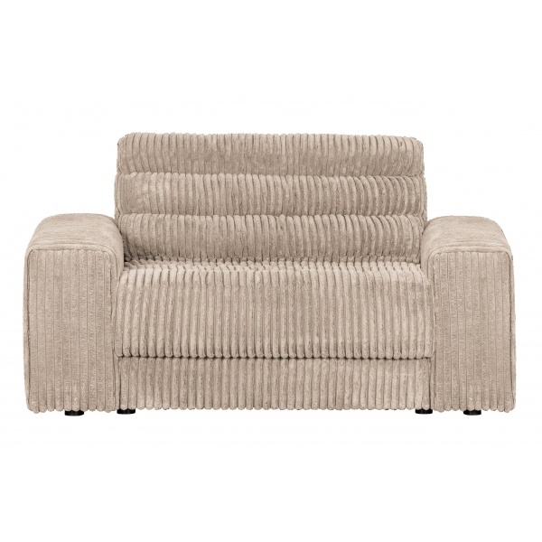 Date Loveseat Grove Ribstof Naturel