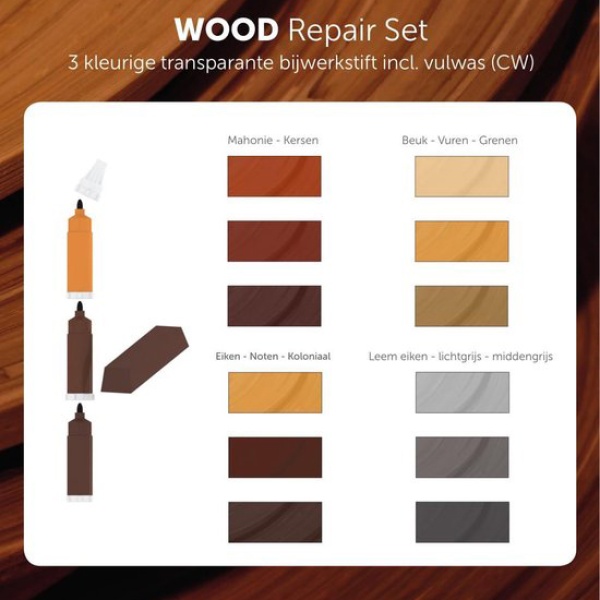 Hout Repair Set - Eiken / Noten / Koloniaal