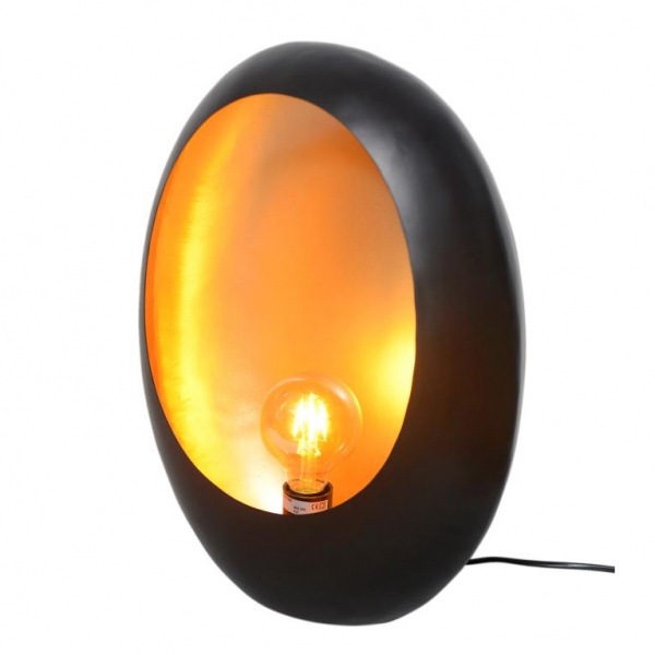 Tafellamp Golden Egg Medium Zwart / Goud