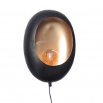 Wandlamp Golden Egg Zwart / Goud