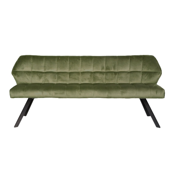 Eetkamerbank Raster Velvet 180 Groen
